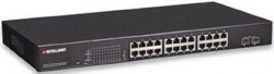 Switch INTELLINET Administrable por Web Gigabit Ethernet de 24 puertos PoE+ y 2 puertos